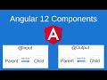 Angular 12 - Sharing data between child and parent components with @Input and @Output decorators.