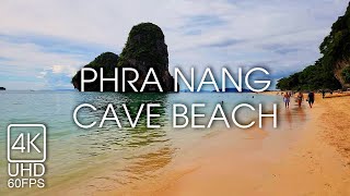 [4K] Walk to Phra nang Cave Beach which is next to Raily Beach | Krabi | Thailand | 4K 60fps