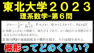 【東北大学数学解説】2023年理系第6問　概形にこだわり過ぎるとドツボ。数Ⅲ微積分の問題