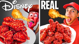 🔥DISNEY FOOD BATTLE in REAL LIFE 🔥