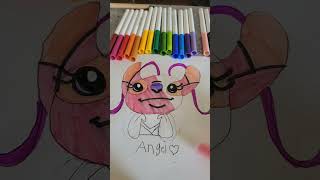 drawing angel from stitch love yall💝