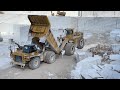 Komatsu WA900 & Caterpillar 992D Wheel Loaders In Action At Birros Marble Quarries