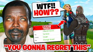 ARROGANT Fortnite Kid Gets TRACKED \u0026 LOCATED By African Rebel!