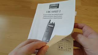 Uniden Bearcat UBC 60XLT-2 Programmable Hand Held Scanner Operating Guide