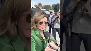 Nancy Pelosi tells woman to “shut up” after being questioned about debunked claim #shorts