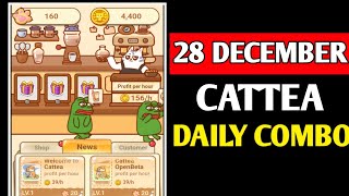 Cattea Daily Combo 28th December | Cattea Today's Daily Combo | Daily Combo Cattea | Cattea Airdrop