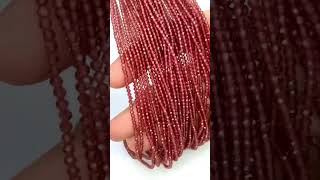 Garnet 2mm Faceted Rondelle Shape AAA Grade 13 Inch Long Gemstone Beads Strand