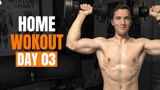 Full Body Home Workout Day 03 with Sets & Reps - Build Muscle & Burn Fat (2021) | GamerBody v2.1