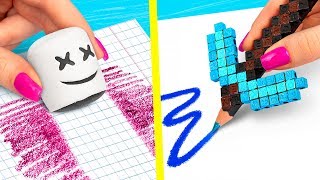 10 FOURNITURES SCOLAIRES MINECRAFT vs FORTNITE : LE DÉFI !