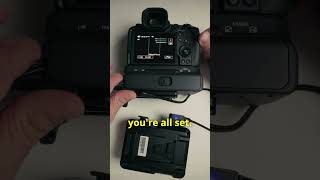 Canon R5 Mark II power for videography. V-mount battery, don't do that!