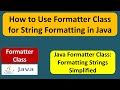 How to format the string using java.util.Formatter class?