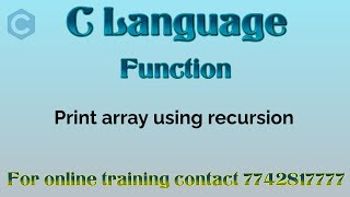 recursion in c | print array elements