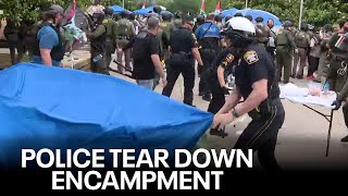 UT Dallas protest: Officers tear down pro-Palestinian protesters' encampment