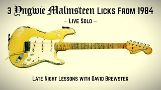 3 Yngwie Malmsteen Licks From 1984