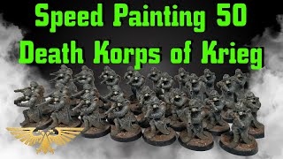 Speed Painting 50 Death Korps of Krieg (proxy) DKOK 40k