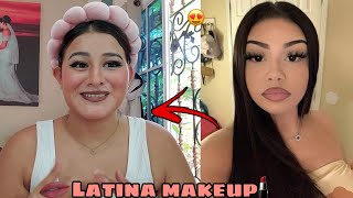 MI PRIMERA  VEZ HACIENDO  LA TENDENCIA  DE LATINA MAKEUP 💖 ASI ME QUEDO 🤩