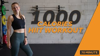 1000 CALORIES WORKOUT | 70 MIN FULL BODY HARDCORE HIIT WORKOUT | (no equipment) | 142