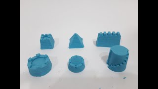 Kinetic Sand Castle Moulds Very Satisfying ASMR