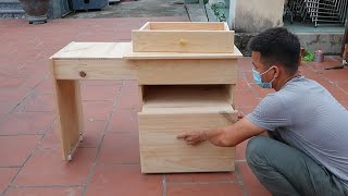 How To Building A Folding Makeup Table With Drawers  - Amazing Woodworking Skills And Techniques