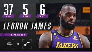 LeBron James drops 37 PTS in Lakers' win over Jazz 👑 9 PTS in OT 👀 | NBA on ESPN