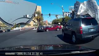 Dashcam Video of Downtown Las Vegas T-Bone Accident