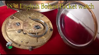 Restoration of a 1850  Bolton Fusee Pocket Watch