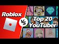 Top 20 Roblox YouTubers - Sub Count History