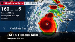 Extreme Rare Hurricane, CAT 5 Beryl Breaking Records! Direct Hit on Jamaica?