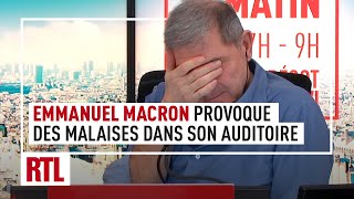 Le Président Macron provoque des malaises dans son auditoire