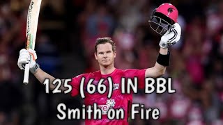 STEVE SMITH CENTURY IN BBL AGAINTS SYDNEY SIXERS | HIGHLIGHTS| 2023 #highlights #cricket #bbl