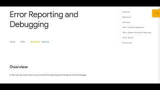 Error Reporting and Debugging Qwiklab
