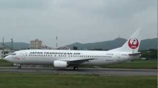 さようなら旧石垣空港　ＪＴＡ　Ｂ７３７－４００着陸（２０１１年１１月２０日）