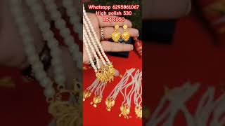 1.5g gold plated pearl sitahar whatsapp 6295861067@priyankakarmakar1113 #gold #reels #viralvideo