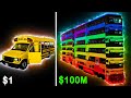 $1 vs $100,000,000 Bus Variations