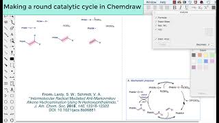 Making round catalytic cycles in Chemdraw