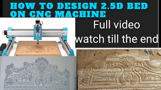 cnc 2.5d full bed design curving 😱🔥 in just 2hours#youtubeshorts #wood #viralvideo #cncmachine