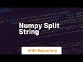 numpy split string