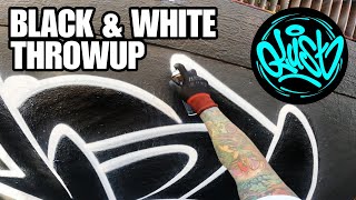 🦝 BLACK \u0026 WHITE THROWUP 🦝 ASMR-version - Raw Graffiti - Montana Cans