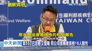 20210101中天新聞　台灣輸出上海病例是案552　指揮中心：復陽個案