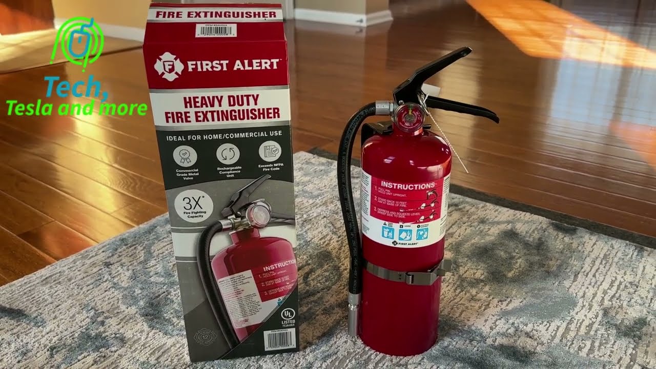 First Alert Heavy Duty Fire Extinguisher Unboxing And Review - YouTube