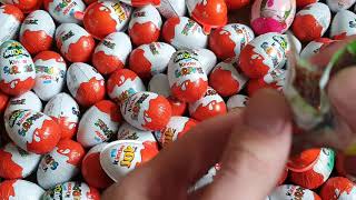 NEW! 500 Surprise Eggs Kinder Joy opening ASMR - A lot of Kinder Surprise egg toys