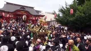 平成27年 花園神社 例大祭 宮入り 氏子八町会の神輿連合渡御。