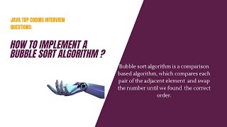 Java | Top coding interview | How to implement bubble sort?