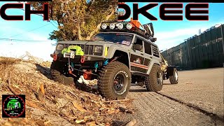 RC JEEP 1/10 CHEROKEE Axial 🔴⚫⚪ Christmas 🎄