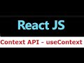 #ReactJs #useContext #hooks #contextapi   Learn useContext In 3 Minutes