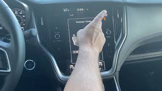 How to use your AC unit on a 2020 and newer Subaru Outback or Legacy