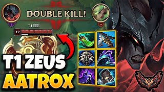 T1 Zeus Aatrox vs Trundle [ TOP ] Korea Grandmaster Patch 14.4 ✅