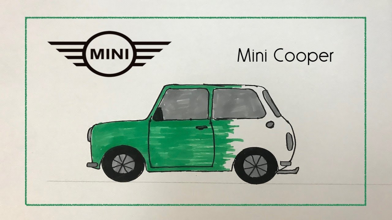 How To Draw A MINI COOPER - YouTube