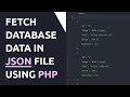 How to create a JSON file from a mysql database table using php