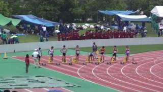 滋賀県中学陸上　2010年　春季総体　2年生男子100メートル決勝